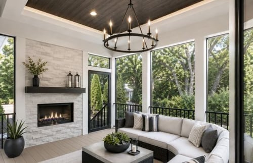 Outdoor living area Dusty Rhodes Homes