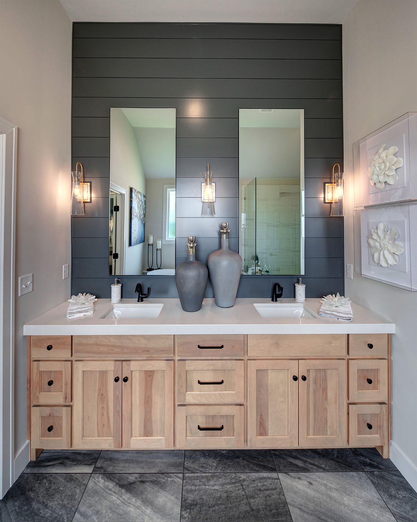 Shiplap Master Bathroom Vanite