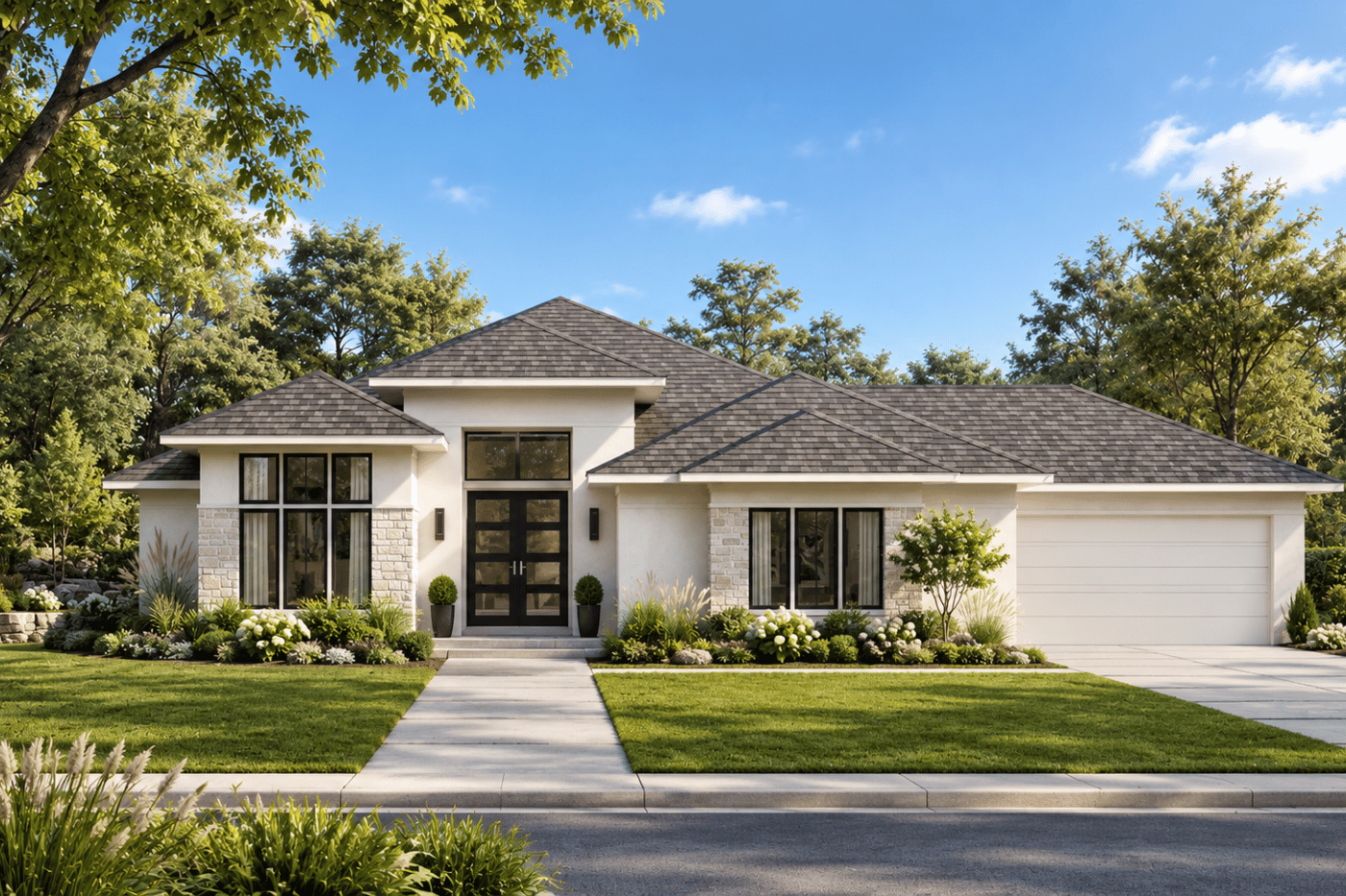 Grand Laguna by Dusty Rhodes Homes front elevation rendering photo