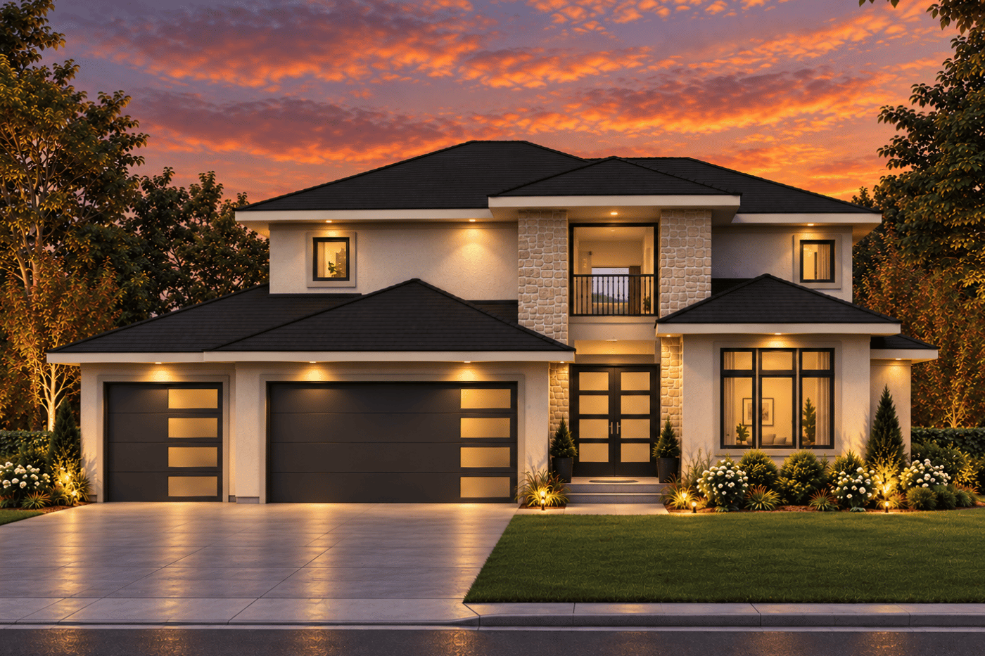 Laguna 1.5 Story by Dusty Rhodes Homes front elevation rendering photo