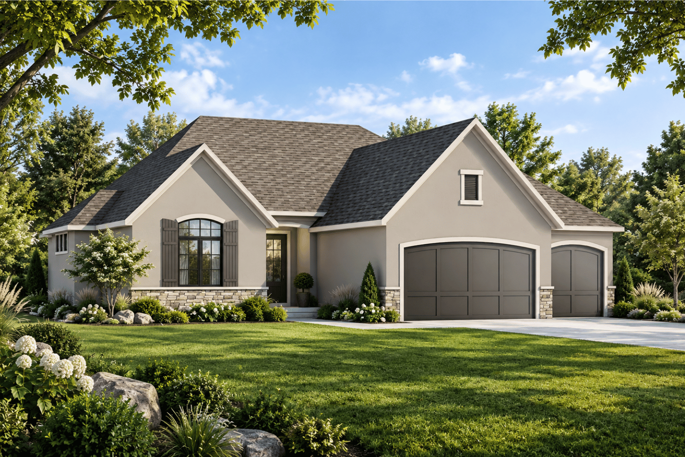 Riviera 2 by Dusty Rhodes Homes front elevation rendering photo