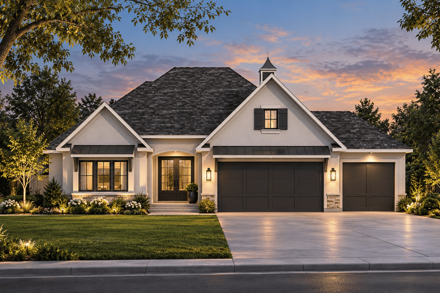 The Laguna by Dusty Rhodes Homes front elevation rendering photo